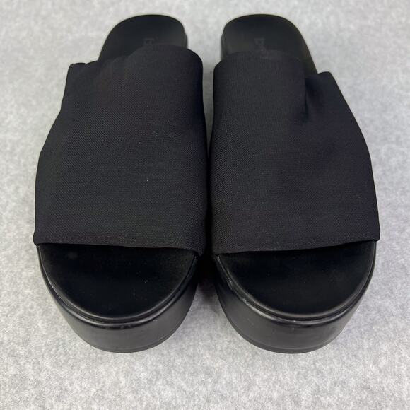 Bebe Black Size 9  Slip on Platform Sandals - Picture 5 of 10